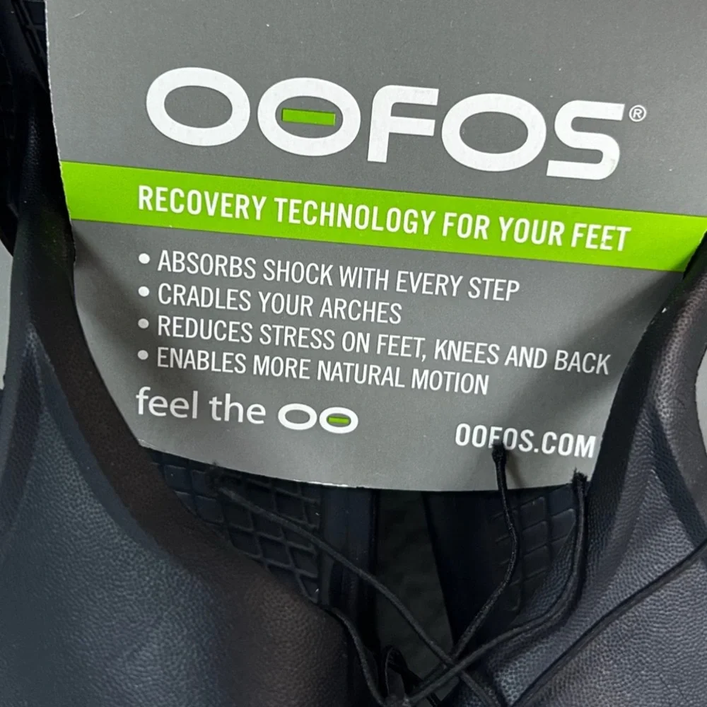 New Oofos MEN'S OORIGINAL Flip Flop Style SANDALs - BLACK / Size US 9 / EU 42